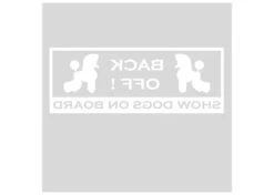 K-design Back Off Inside Car Sticker White 22 X 8,3 Cm