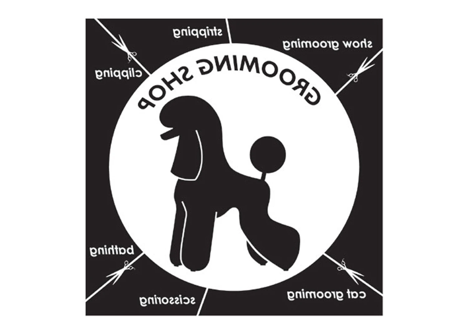 K-design Grooming Shop Inside Left Sticker Black 58,4 X 58,4 Cm 3 K-design Grooming Shop Inside Left Sticker Black 58,4 X 58,4 Cm