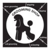 K-design Grooming Shop Outside Left Sticker Black 58,4 X 58,4 Cm -Pawfect Care Store 01kdc076 12x rxemhnjlwqhxcdem