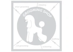 K-design Grooming Shop Outside Left Sticker White 58,4 X 58,4 Cm