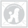 K-design Grooming Shop Outside Right Sticker White 58,4 X 58,4 Cm -Pawfect Care Store 01kdc085 12x pzeqe9xqimiq2vug