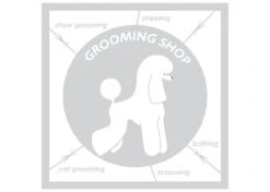 K-design Grooming Shop Outside Right Sticker White 58,4 X 58,4 Cm