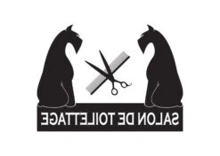 K-design Sitting Dogs Inside Left Sticker Black 58,4 X 43,5 Cm