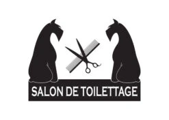 K-design Sitting Dogs Outside Left Sticker Black 58,4 X 43,5 Cm