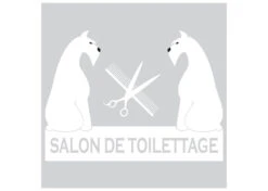 K-design Sitting Dogs Outside Right Sticker White 78,5 X 58,4 Cm