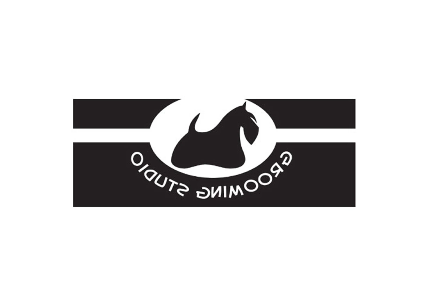 K-design Dog In Oval Inside Right Sticker Black 67 X 29 Cm 3 K-design Dog In Oval Inside Right Sticker Black 67 X 29 Cm