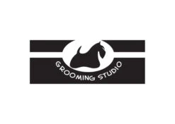 K-design Dog In Oval Outside Right Sticker Black 67 X 29 Cm