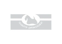 K-design Dog In Oval Inside Left Sticker Silver 67 X 29 Cm