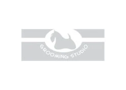 K-design Dog In Oval Outside Left Sticker Silver 67 X 29 Cm