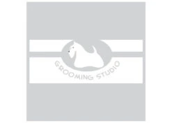 K-design Dog In Oval Outside Left Sticker White 67 X 29 Cm