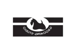 K-design Dog In Oval Inside Left Sticker Black 135 X 58,4 Cm