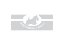 K-design Dog In Oval Outside Right Sticker Silver135 X 58,4 Cm