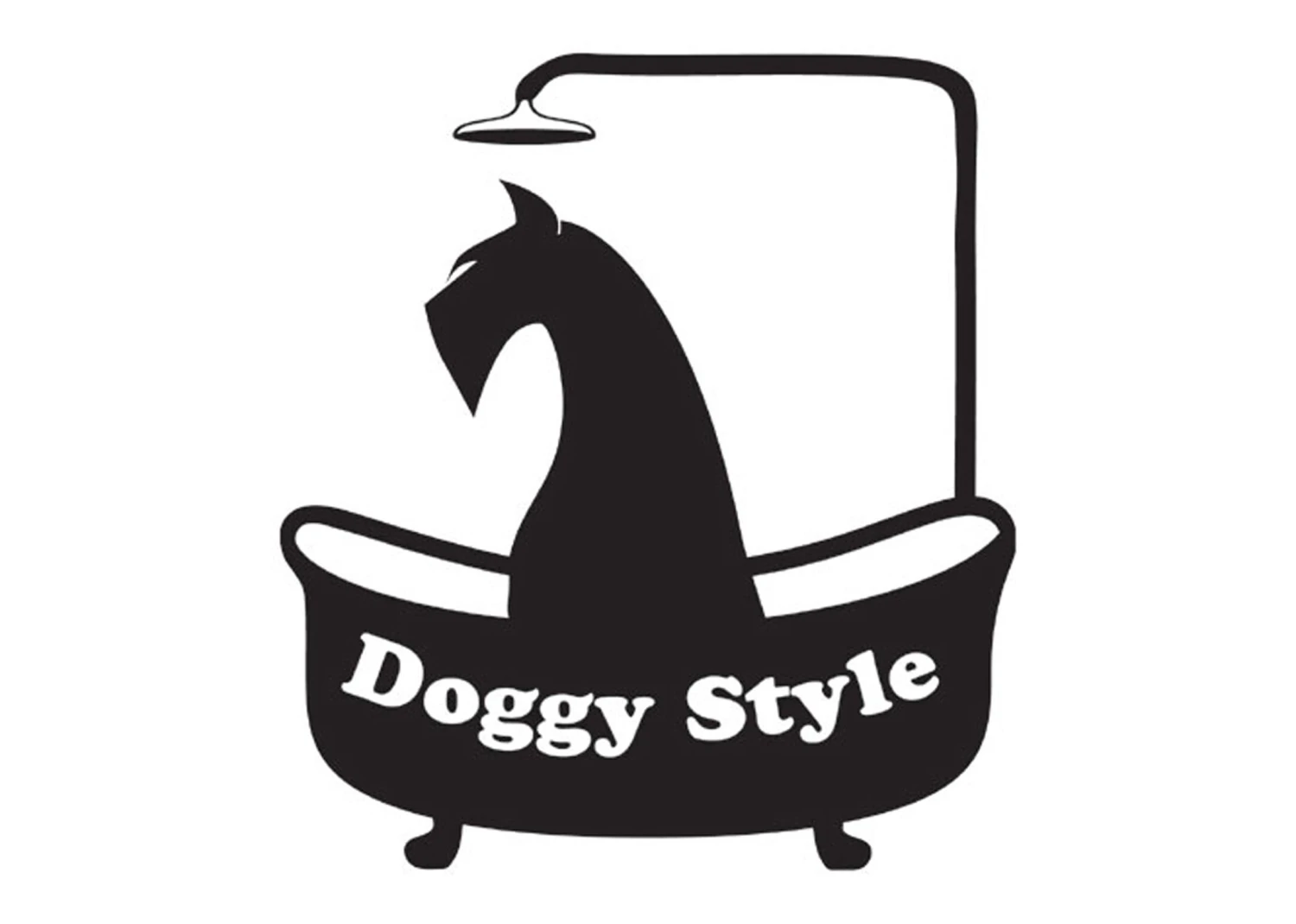 K-design Dog In Bath Outside Left Sticker Black 58 X 65 Cm 3 K-design Dog In Bath Outside Left Sticker Black 58 X 65 Cm