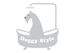 K-design Dog In Bath Outside Left Sticker Silver 58 X 65 Cm