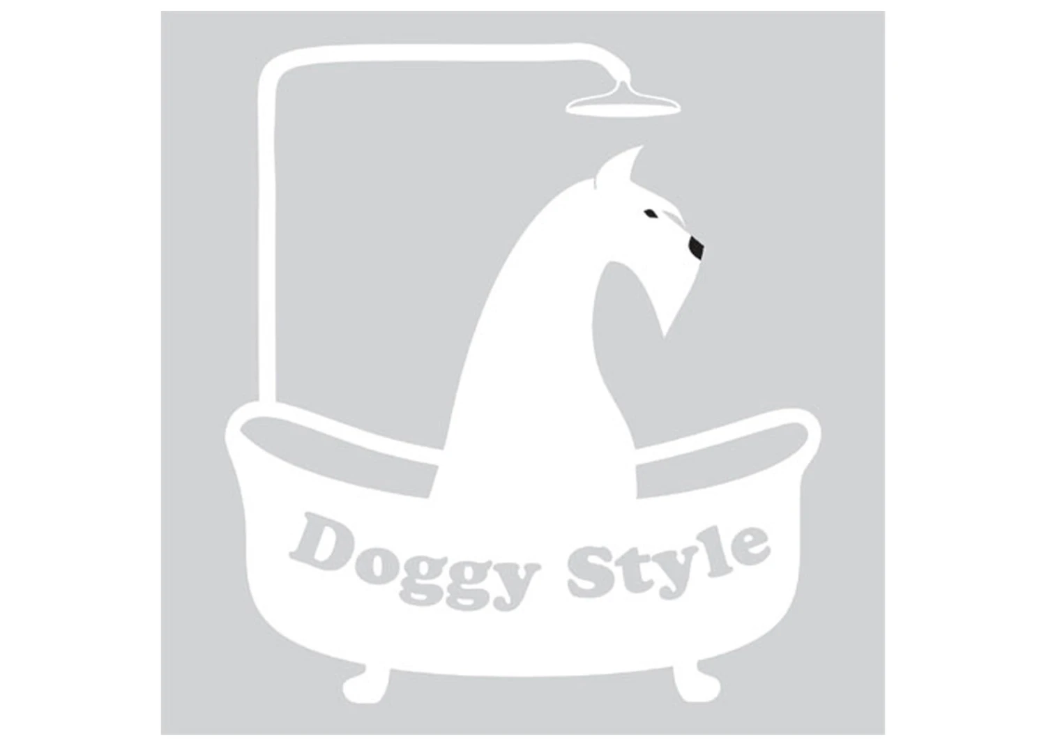 K-design Dog In Bath Outside Right Sticker White 58 X 65 Cm 3 K-design Dog In Bath Outside Right Sticker White 58 X 65 Cm