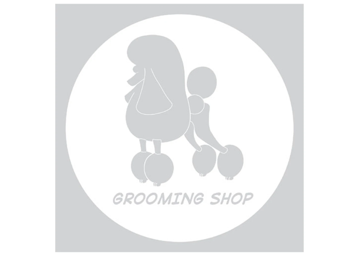 K-design Dog In Circle Outside Left Sticker White 58 X 58 Cm 3 K-design Dog In Circle Outside Left Sticker White 58 X 58 Cm