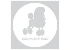 K-design Dog In Circle Outside Right Sticker White 58 X 58 Cm