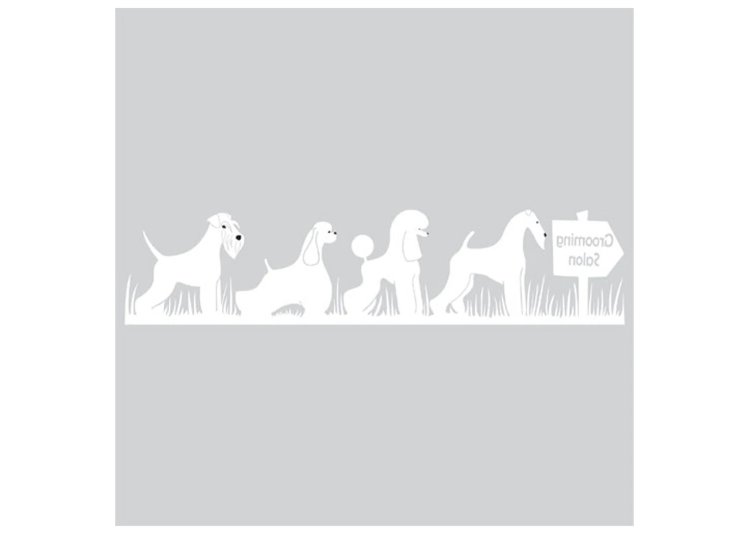 K-design Dogs In Grass Inside Right Sticker White 125 X 29 Cm 3 K-design Dogs In Grass Inside Right Sticker White 125 X 29 Cm
