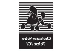 K-design Stripes Dog Inside Left Sticker Black 58 X 81 Cm