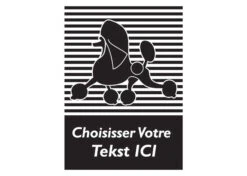 K-design Stripes Dog Outside Left Sticker Black 58 X 81 Cm