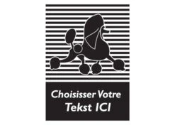 K-design Stripes Dog Outside Right Sticker Black 58 X 81 Cm