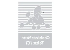 K-design Stripes Dog Inside Right Sticker Silver 58 X 81 Cm