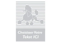 K-design Stripes Dog Outside Left Sticker Silver 58 X 81 Cm