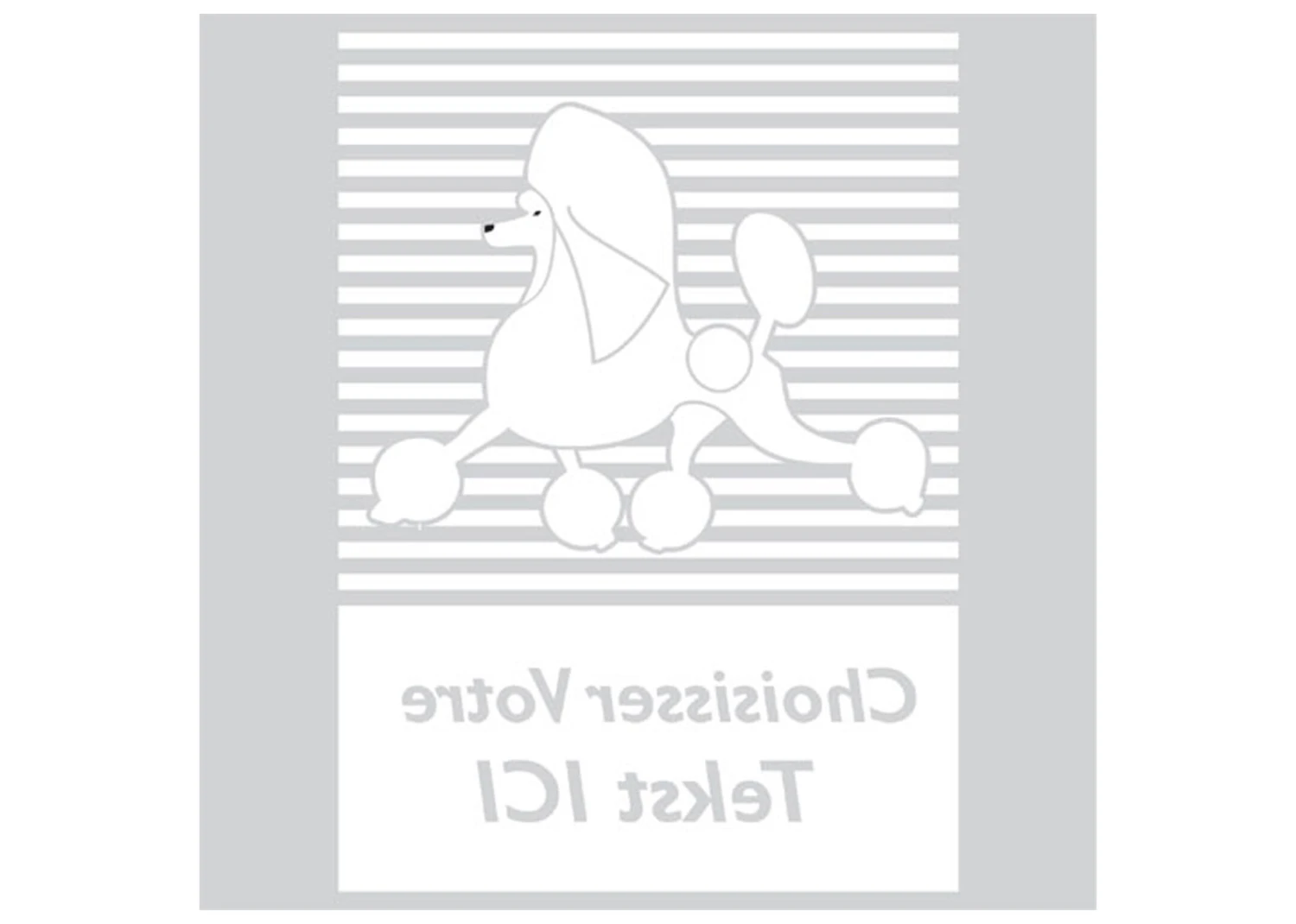 K-design Stripes Dog Inside Left Sticker White 58 X 81 Cm 3 K-design Stripes Dog Inside Left Sticker White 58 X 81 Cm