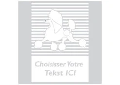 K-design Stripes Dog Outside Left Sticker White 58 X 81 Cm