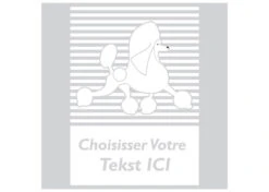 K-design Stripes Dog Outside Right Sticker White 85 X 81 Cm