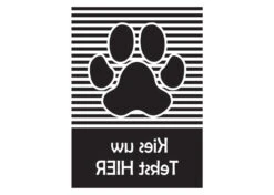 K-design Stripes Paw Inside Sticker Black 58,4 X 81 Cm
