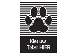 K-design Stripes Paw Outside Sticker Black 58,4 X 81 Cm