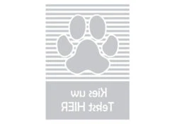 K-design Stripes Paw Inside Sticker Silver 58,4 X 81 Cm