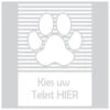 K-design Stripes Paw Outside Sticker White 58,4 X 81 Cm -Pawfect Care Store 01kdc224 12x kd1qdkcicbsltksw