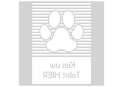 K-design Stripes Paw Inside Sticker White 58,4 X 81 Cm