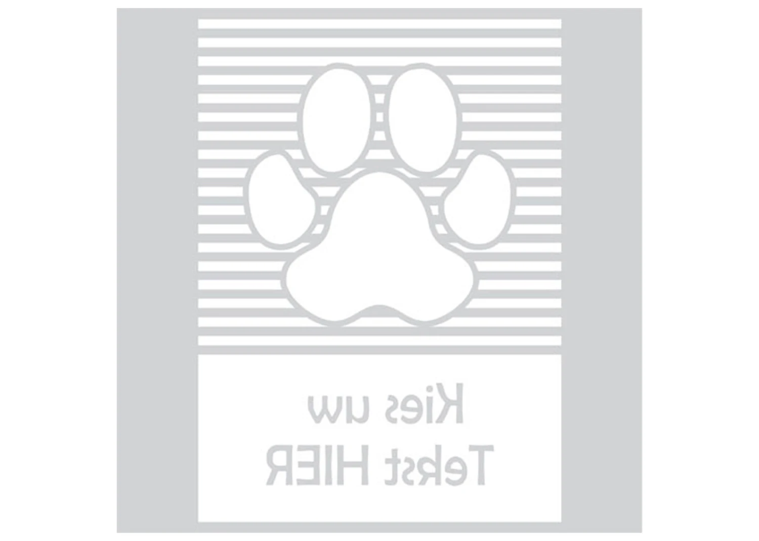 K-design Stripes Paw Inside Sticker White 58,4 X 81 Cm 3 K-design Stripes Paw Inside Sticker White 58,4 X 81 Cm