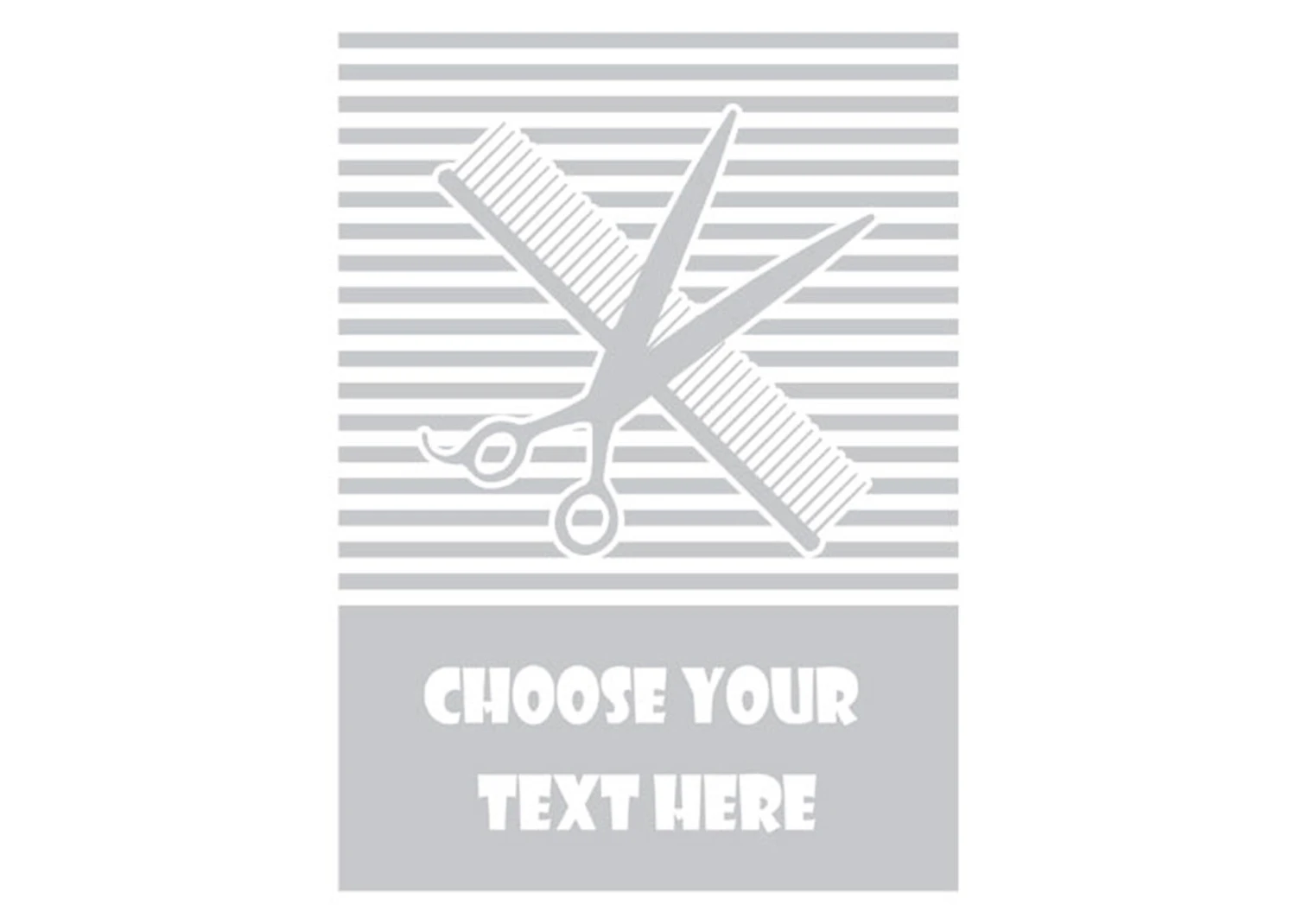 K-design Stripes Shear & Comb Outside Right Sticker Silver 58 X 81 Cm 3 K-design Stripes Shear & Comb Outside Right Sticker Silver 58 X 81 Cm