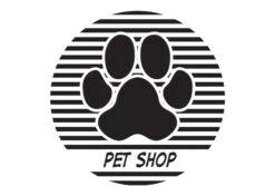 K-design Stripes Paw Circle Outside Sticker Black 58,4 X 58,4 Cm