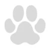 K-Design Pawprint Sticker Silver 7 Cm