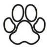 K-Design Pawprint Outline Sticker Black 11 Cm
