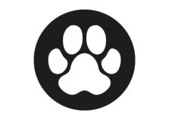 K-Design Pawprint Negative Sticker Black 7 Cm