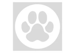 K-Design Pawprint Negative Sticker White 11 Cm