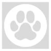 K-Design Pawprint Negative Sticker White 19 Cm