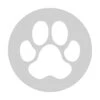K-Design Pawprint Negative Sticker Silver 11 Cm