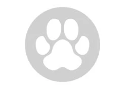 K-Design Pawprint Negative Sticker Silver 11 Cm