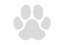 K-Design Pawprint Sticker Silver 29 Cm