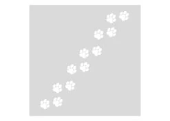 K-Design Paws Sticker 12 Pcs White 5,5 X 5,3 Cm