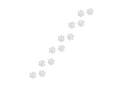 K-Design Paws Sticker 12 Pcs Silver 3 X 29 Cm