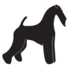 K-Design Airdale Terrier Sticker Right Black 10 Cm -Pawfect Care Store 01kde060 12x ci1e8xbstjjovg5y