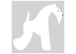 K-Design Kerry Blue Terrier Sticker Right White 10 Cm